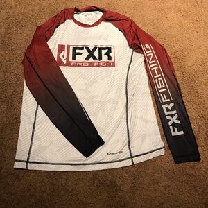 FXR Mens derby UPF long sleeve jersey size large